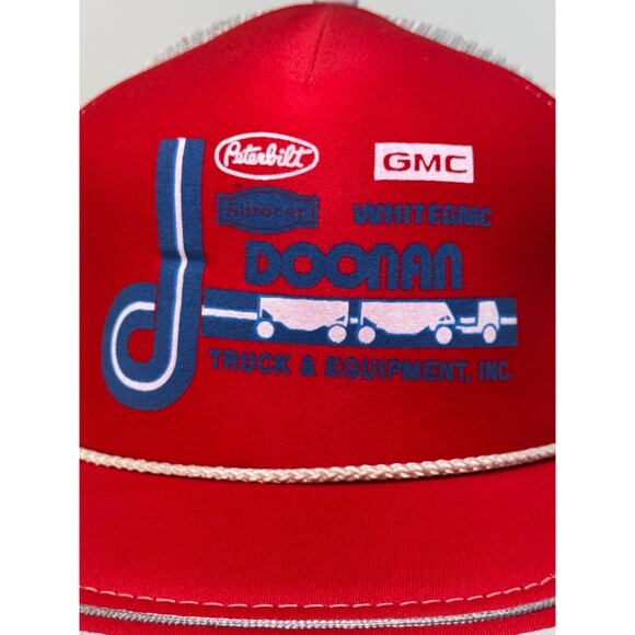 Vintage Doonan Truck & Equipment Inc Snapback Trucker Rope Hat Peterbilt GMC - Picture 2 of 7